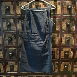 Theory sleeveless linen mini dress